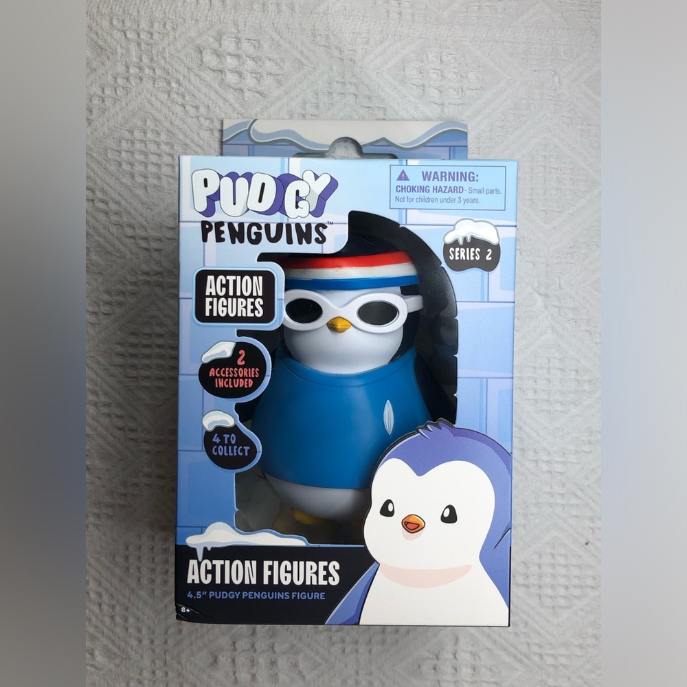 Pudgy Penguins “Sunglasses + Headband” Series 2 Action Figure New In Sealed Box